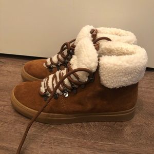 Suede and Shearling Nordstrom Booties BRAND NEW